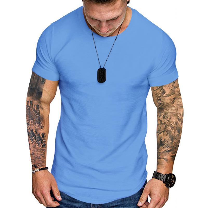 Men's Summer Slim Fit Sport Casual Round Neck T-shirt