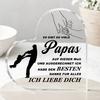2D Flat, 1pc Retro Heart-Shaped Acrylic Plaque Suitable for Dad - German "I Have The Best Dad" Quote Tabletop Decor with Father Silhouettes, Sentiment