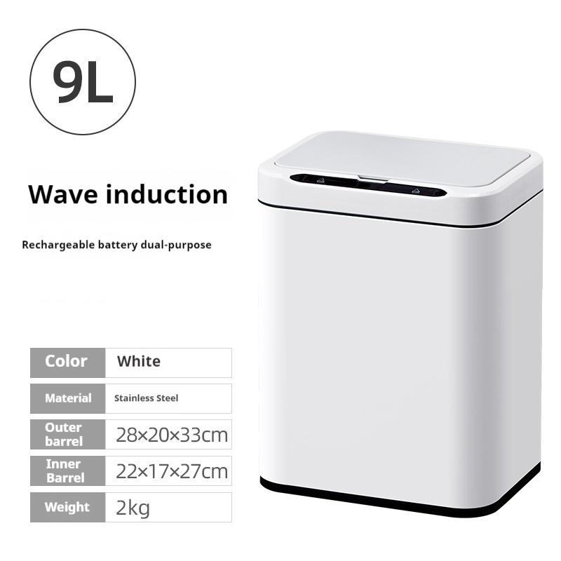 

Мусорное ведро для кухни из нержавеющей стали с автоматическим датчиком, умные мусорные баки, туалетное умное мусорное ведро, мусорные баки, мусорное ведро 9/13 л