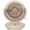 Studio Apartment Elegant Gold Rim Mini Table Fan Quiet Operation Adjustable Tilt Air Circulator  Handheld Mini Fan