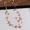 French Geometric Round Pearl Beaded Necklace Fashion Simple Court Style Necklace Light Luxury Premium Sweater Chain Women