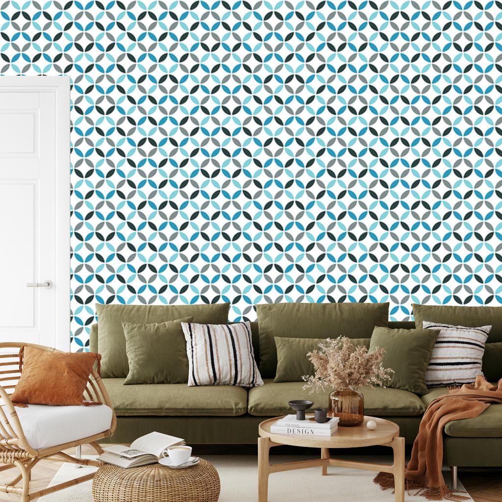 Geometric and retro wallpaper for living room and bedroom 50x1000