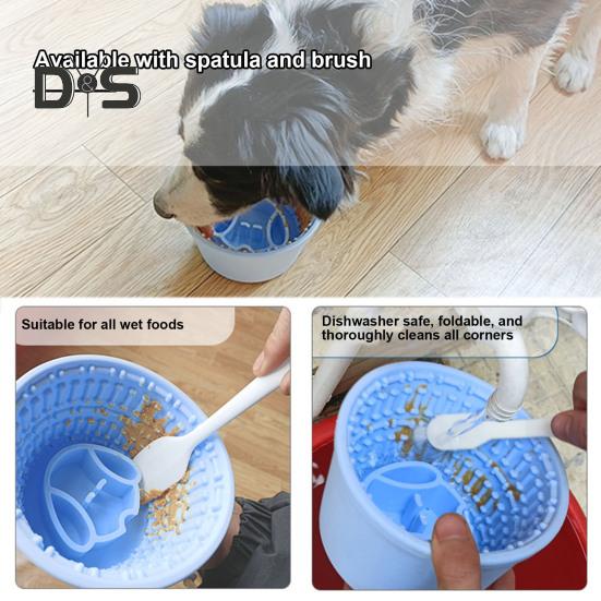 Lecknapf für langsames Fressen von Hunden, Silikon-Leckmatte für Hunde, Leckerli-Spender, Anti-Erstickungsschutz, Napf für langsames Fressen von Haustieren, für kleine, mittelgroße und große Hunderassen