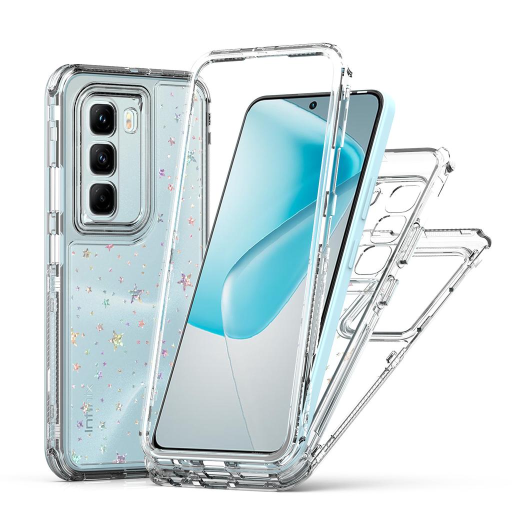 For Infinix Hot 50 Pro+ 4G Case Precise Cutouts Acrylic TPU Clear Phone Cover with Laser-printed Film