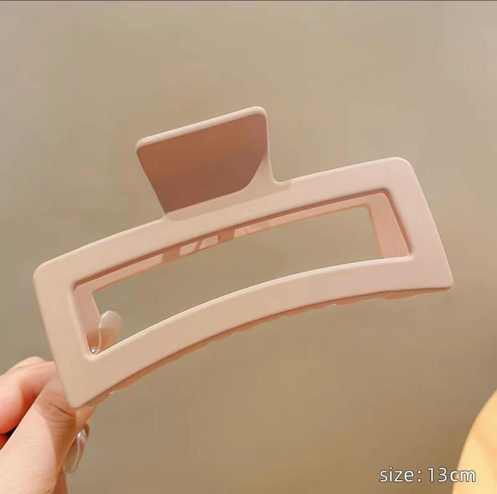 Extra Large 13CM Matte Rectangular Claw Clip, Women's Hair Styling Accessory
