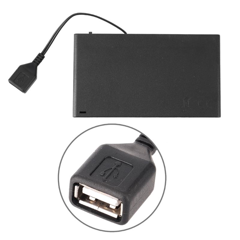 2/3/4/6/8 Slot AA Battery Case Storage Case Box With USB For Building Led Light Kit With Switches for Led Light Kit