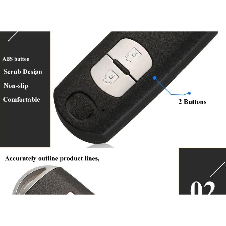 Jingyuqin 433Mhz ID49 2/3 Buttons Smart Key Fit for MAZDA CX-3 Axela CX-5 Atenza Model SKE13E-01 SKE13E-02 Car Remote Control