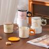 Simple Cat Cup Girl Cute Creative Ceramic Cup Mug Mug With Lid Office Internet Celebrity Water Cup Couple Cup