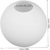 Vaguelly 6 Inch White Frosted Glass Globe Lamp Shade - Replacement Glass Globe Shade Cover, Round Ball Lamp Cover for Ceiling, Wall Fixtures