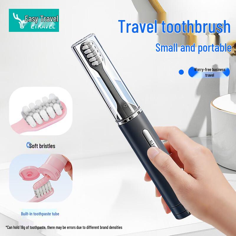 

Portable Travel Toothbrush with Built-in Toothpaste Dispenser