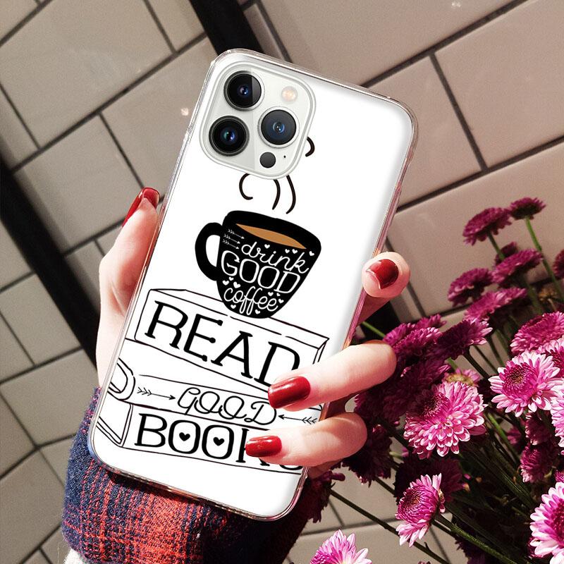 OK But First Coffee Girl Phone Case For Iphone 14 13 12 11 Pro Max Case For Iphone XS MAX X XR SE2 8 7 Plus Case