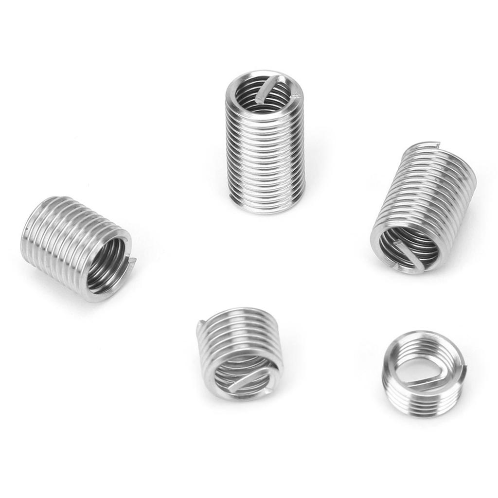 80PCS  M8*1.25 Stainless Steel Coiled Wire Helical Screw Threaded Inserts Set