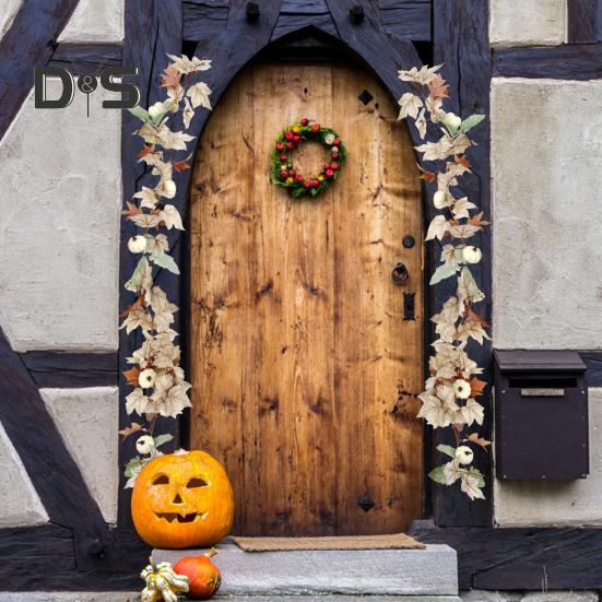 Autumn White Maple Vine Easy Care Harvest Decor Unique Design Rattan for Thanksgiving Halloween Accessories