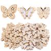 10pcs Gold Acrylic Butterfly Exquisite Butterfly Patch Ornaments For Women Girls DIY Clothing Shoes Jewelry Decor Accessories
