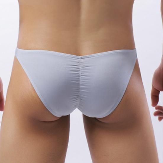 Herren Slips T-Form Niedrige Taille Hohe Elastizität Einfarbig Männlicher G-String Schlafbekleidung