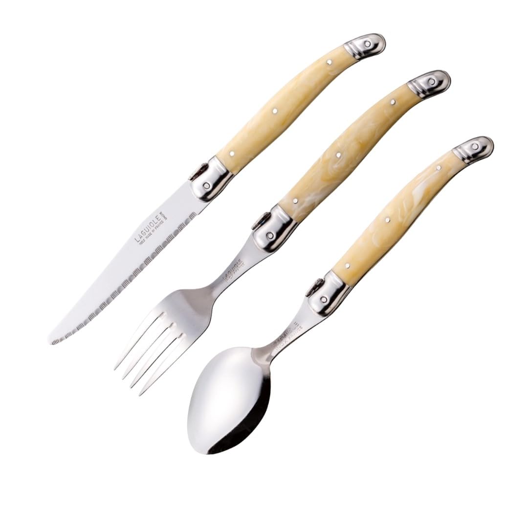 

Набор столовых приборов Лайоль 3 предмета (нож, вилка, ложка) (блондинка)