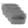 Air Fryer Grease Catcher Silicone Basket Non-Stick BPA-Free Baking Pan with Handles Non-stick Insert Dishwasher Oven Safe Even Heat Distribution