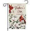 Happy Father's Day In Heaven Garden Ag 12 X 18 Inch Double Sided Burlap, Card
