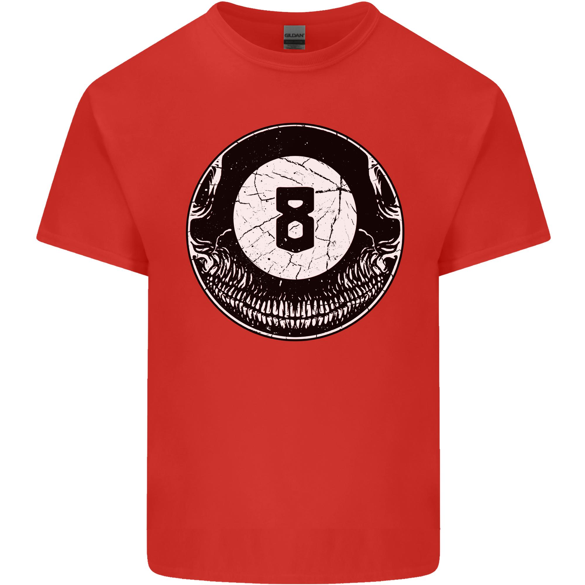 8Ball Skull Pool Player 9Ball Unisexs Light Cotton TShirt S
