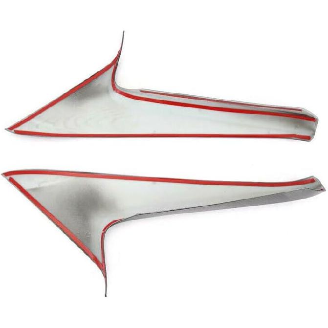 Car Accessories Fit for Toyota RAV4 2019-2025 Exterior ABS Rear Spoiler Wing Side Beveled Window Sill Pillar Molding Cover Trim (Carbon Fiber) 2PCS