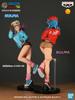 Anime Motorcycle Bulma Green And Red Coat Handmade Ornament Sculpture 26Cm