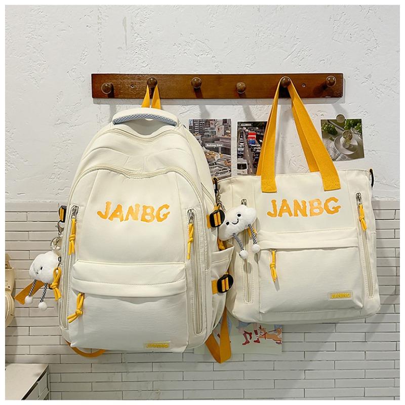 School Bag New High-value College Style Simple Letter Make-up Bag Light Travel Large-capacity Backpack