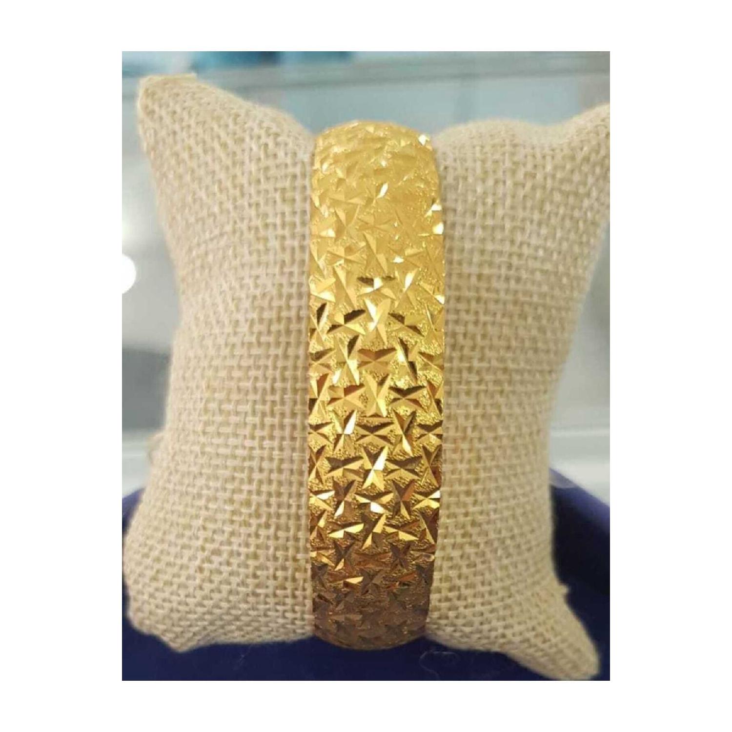 

Vog 24-каратний позолочений браслет 15 мм із розбитого скла 21 cm жовтий