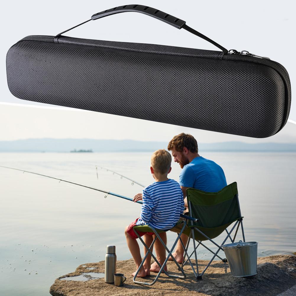 Hard Shell Fishing Rod Bag Fishing Rod Case Shock Absorption Fishing Pole Carrier Fishing Gear Organizer for Fishing Tools