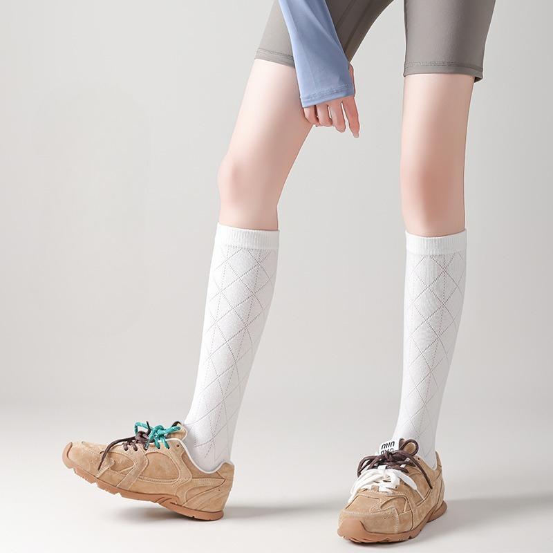 Fashion Sports Five Finger Yoga Socks Women Anti Slip Sweat Absorption Long Tube Stockings Pilates Sports Fitness Pressure Socks