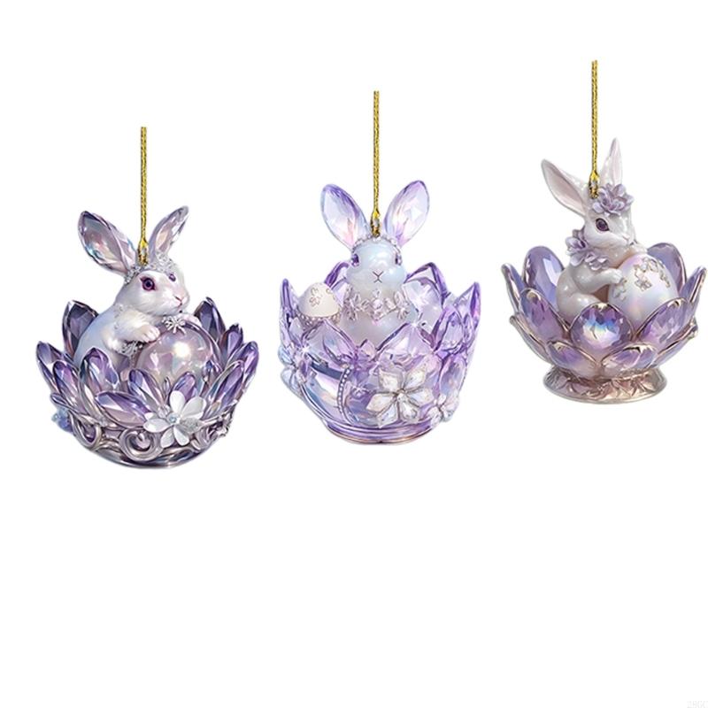 28GC Car Interior Decoration Fashionable Rabbit Pendant for Easter and Gifting