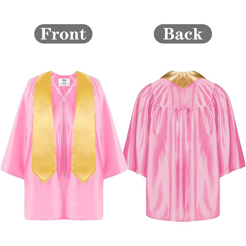 European & American Children's Graduation Gown: Knitted Kindergarten & Elementary School Set for Performances