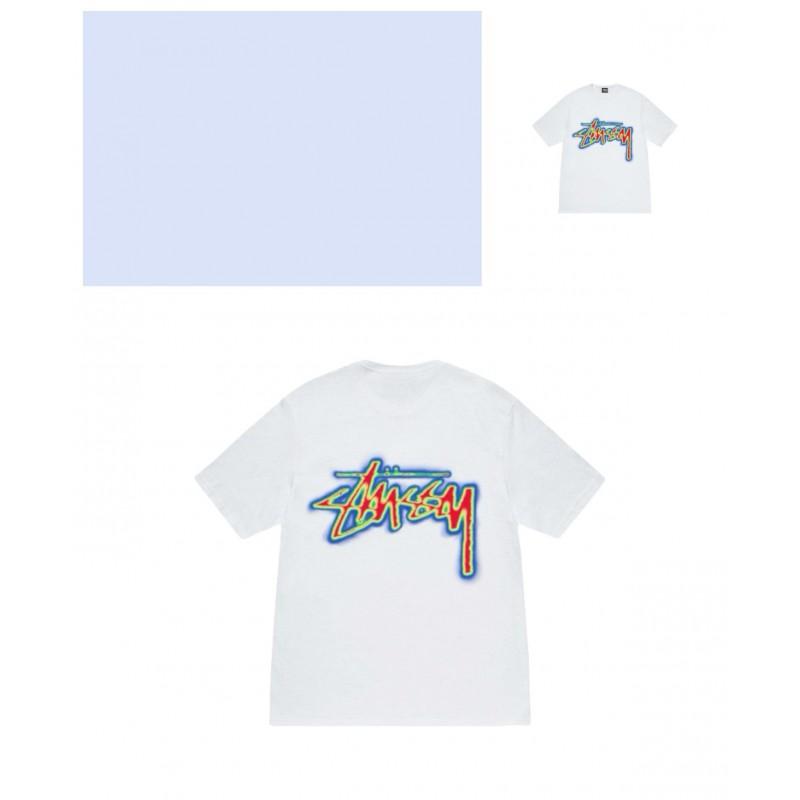 Mens Loose Fit Cotton Blend Short Sleeve T-Shirt With Cartoon Print Breathable Casual Tee Teens Adults