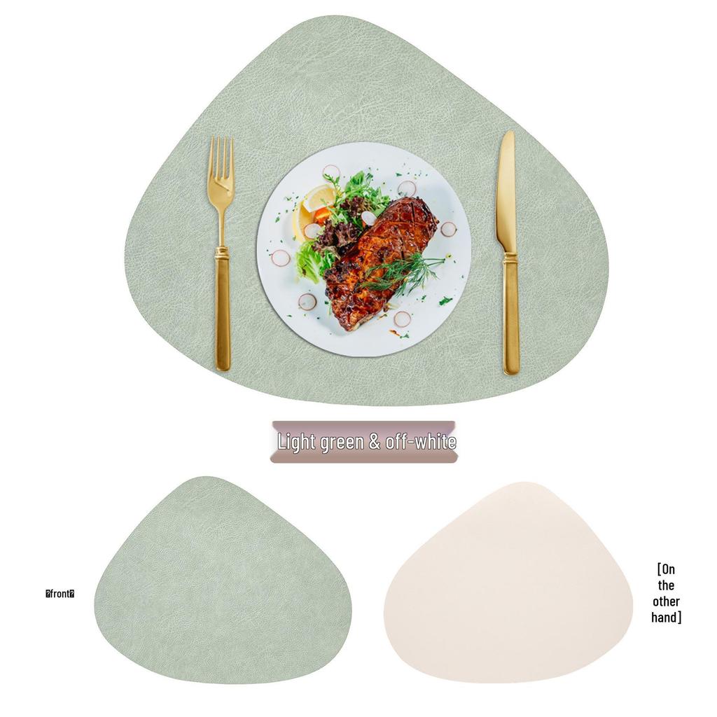 Water Drop Cowhide-Style Double-Sided Placemat: Anti-Scalding Heat Insulation Coaster, Ins Style.