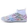 High-top Football Shoes Tf Broken Nails AG Long Nails Leather Feet Men and Women Children Youth Students Adult Sports Training Shoes