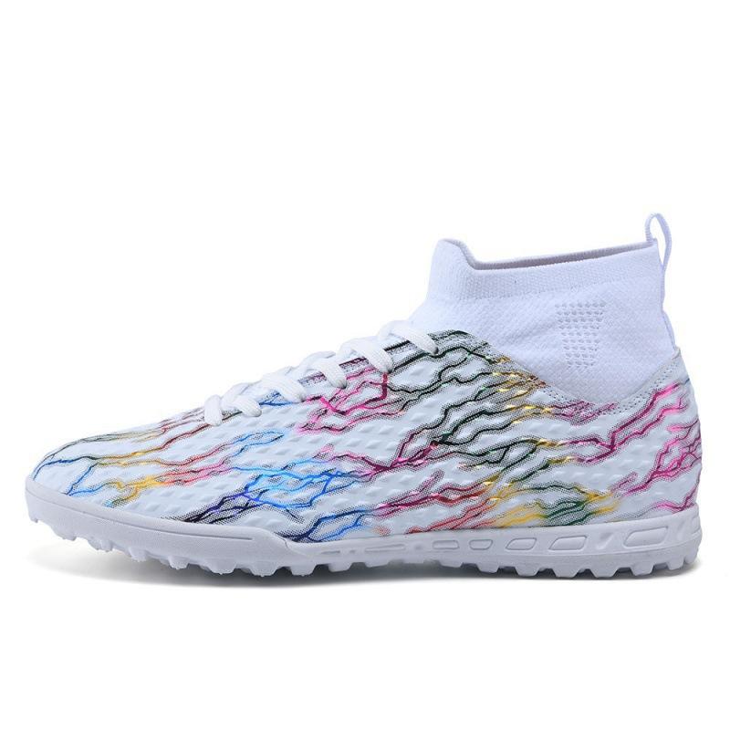 High-top Football Shoes Tf Broken Nails AG Long Nails Leather Feet Men and Women Children Youth Students Adult Sports Training Shoes