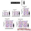 Flat Printing Curtains Without Rod Floral Lavender Daisy Design Valentine Is Day Festival Creative Set Of 2 Made Polyester