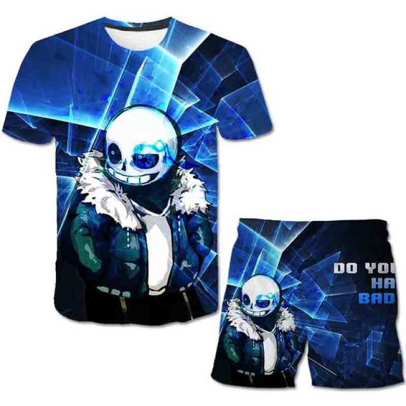 New Toddler Boys Undertale Game T Shirt Clothes Set Outfit Children Swearshirt Baby Girls T shirt+Pants Suit 2pcs Kids Clothing