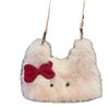 Autumn and Winter Plush Bag New Cute Kitten Bag Fluffy Handbag Student Shoulder Crossbody Fluffy Bag