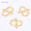 18K Gold Plated Brass S Shape End Clasps Hooks Chain Connectors For Jewelry Making DIY Handmade Bracelets Necklace Accessories
