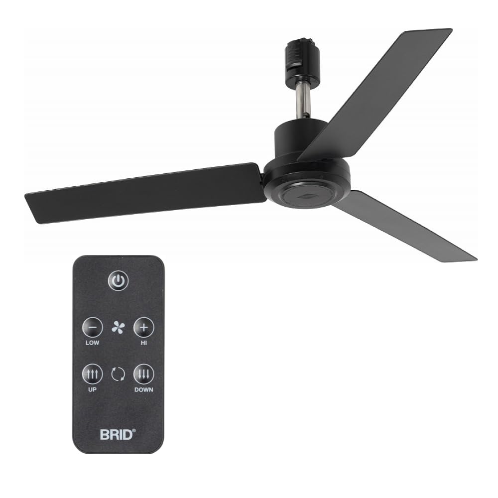 

[BRID Exclusive 6-Month Extended Warranty] Duct Rail Fan DC plus 50 Black, Duct Rail Circulator, Air Circulation, Compact, Simple, Duct Rail, Ceiling