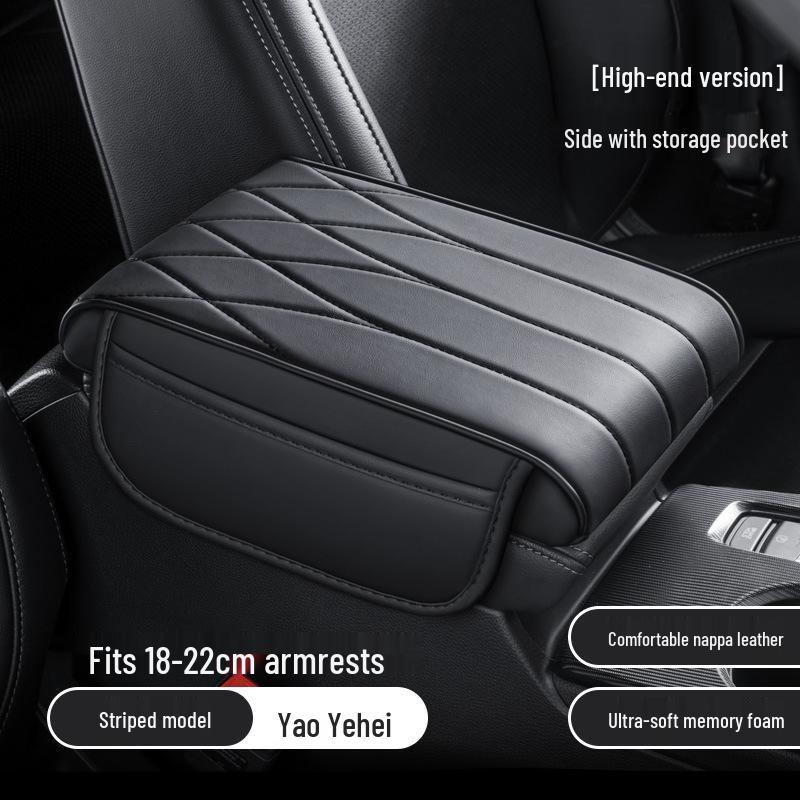 Universal Car Armrest Pad: Memory Foam Console Cover & Elbow Support