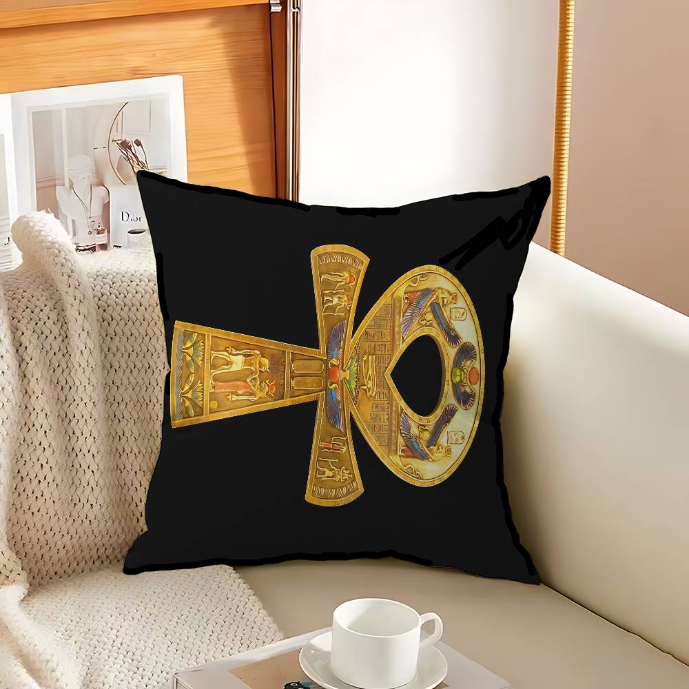 Ancient Egyptian Mythological Ideographic Sign Symbols Pillow Gift Home Office Decoration Sofa Car Cushion Cover case 45x45 12x12Inch