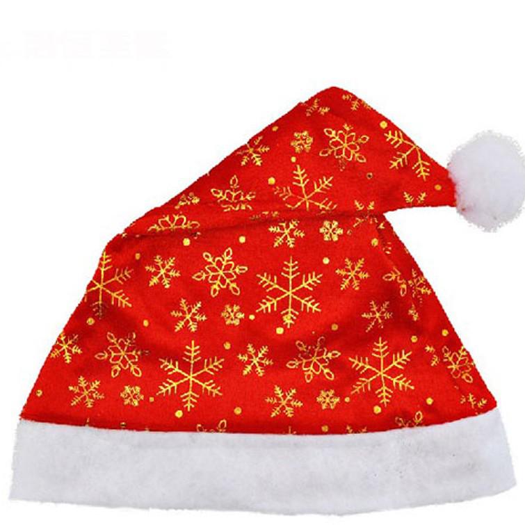 

Double-Layer Santa Hat with Snowflake Design for Christmas Decor