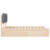 Bed Frame with Upholstered Headboard Light Grey 120 x 190 cm