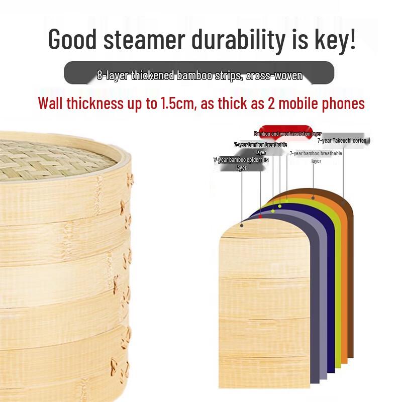 Zhaoran Bamboo Steamer Basket Set