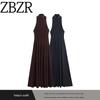 Za Autumn and Winter New Arrivals Women's Clothing Zr European and American Style Fashionable Backless Halter Neck Long Dress 5063253 606