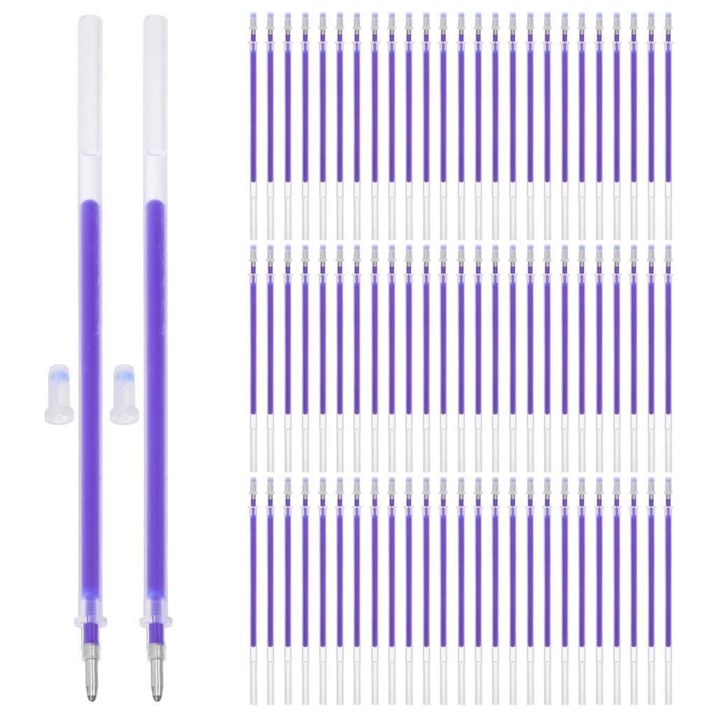 100Pcs Heat Erasable Textile Marker Refills Safe Fabric Ink for Quilting Fabric Marking Sewing Cutting Guidance Embroidery