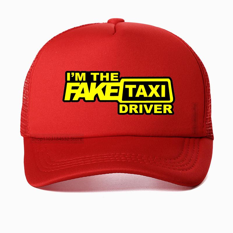 Fake Taxi Black Print Snapback Hat High Quality Mesh Breathable Summer Men Baseball Cap