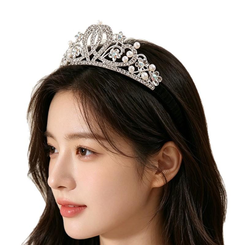 Piano Performance Princess Crown Headband - Luxury Hair Accessory for Girls' Birthdays & Fashion Shows