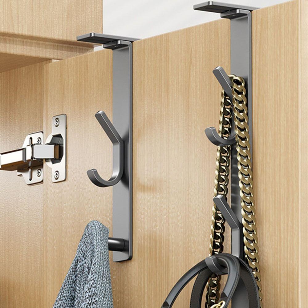 Adjustable Coat Hook Traceless Door Hooks Door Hanger Hooks  for Clothes Bag Caps Purse